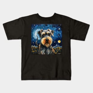 Standard Schnauzer Painting Kids T-Shirt